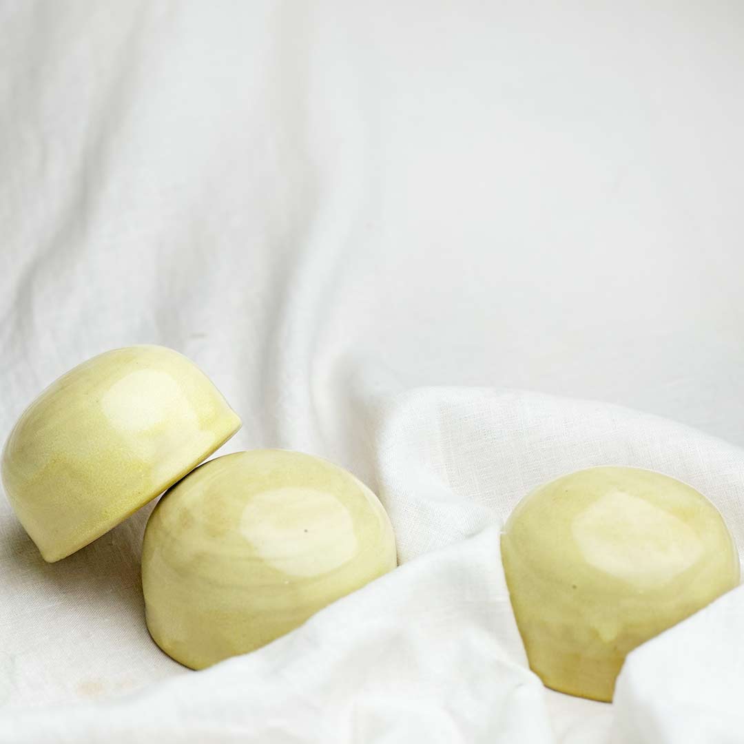 Ceramic Dome Frosted Lemon