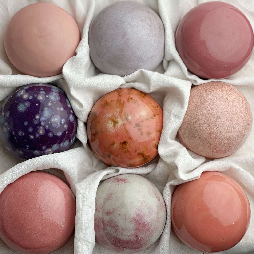 Ceramic Domes Shades Of Pink